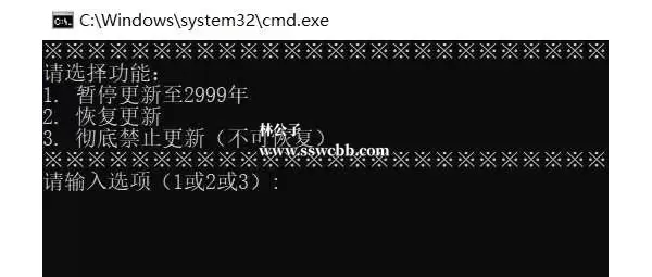 Windows系统暂停更新至2999年或彻底禁止更新(不可恢复)工具